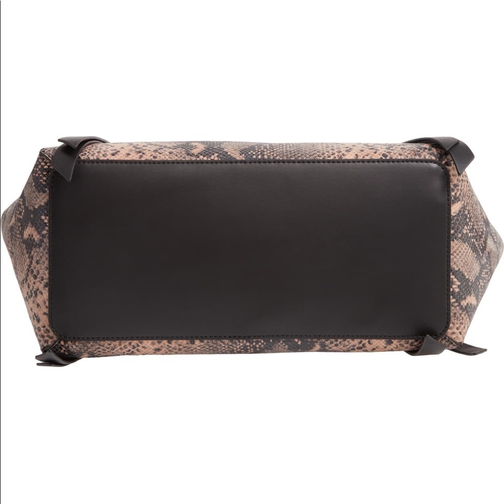 NEW ALLSAINTS Keli Snake Embossed Leather Tote - Picture 5 of 8